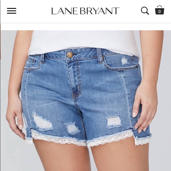 lane bryant jean shorts